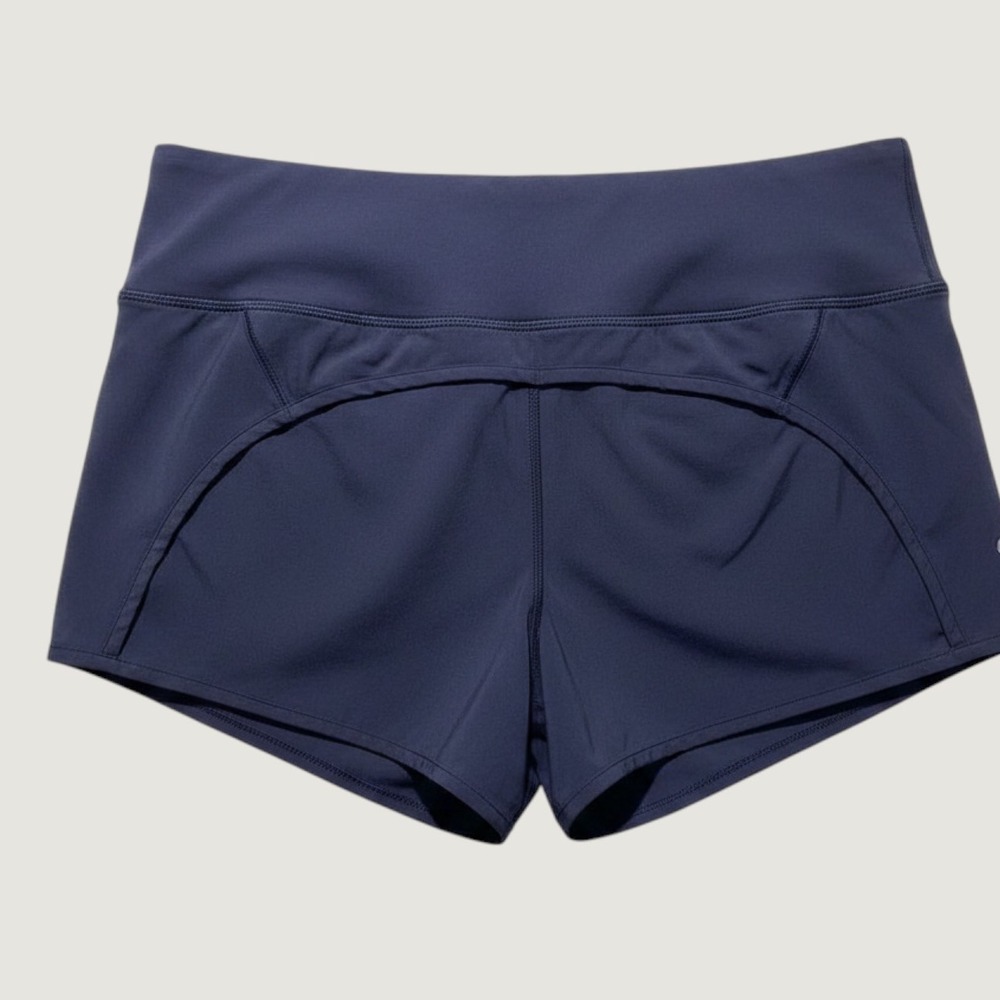 Women's Lululemon Speed Up Lined Short 4" in True Navy 11" Rise athletic sporty